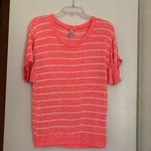 Pink & White Striped Top